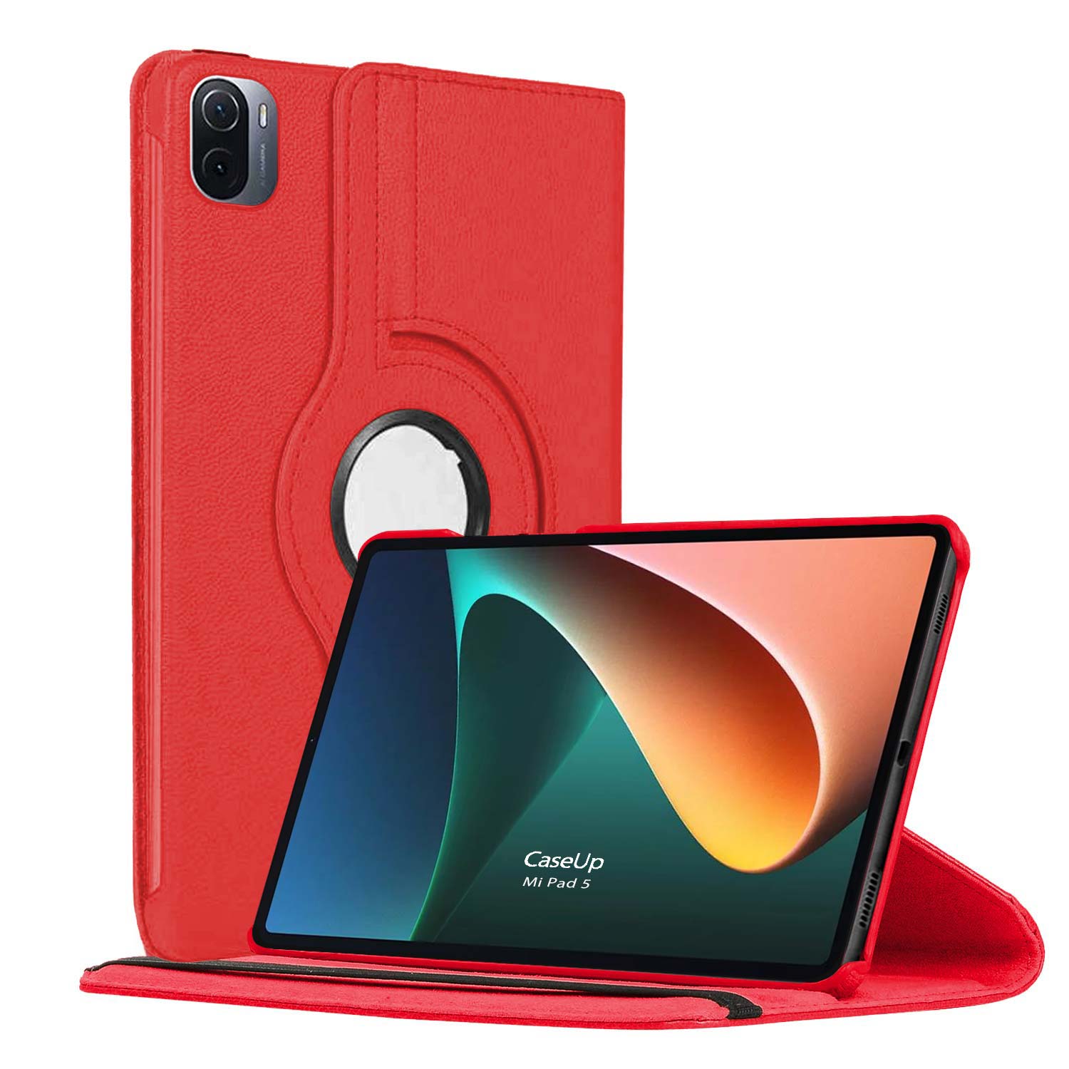 CaseUp Xiaomi Mi Pad 5 Kılıf, 360 Rotating Stand Kırmızı 1